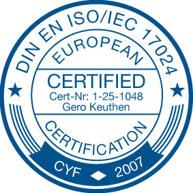 Zertifikat Siegel Gero Keuthen